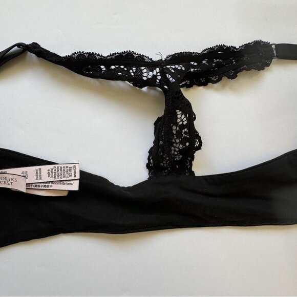 Victoria's Secret Bra Body By Victoria Lined Demi Front Closure Black Sz 32DD - Picture 8 of 11